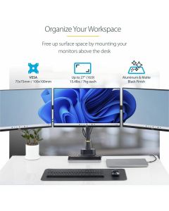 Triple Monitor Desk Mount 27in Screens