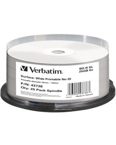Blu-Ray 25GB 25Pk Spindle White Wide Ink