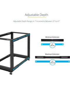 42U Adjustable Depth 4 Post Server Rack