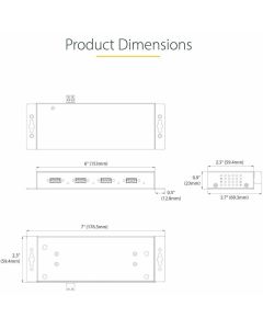 4-Port Industrial USB 3.0 Hub Metal