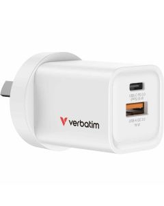 VERBATIM GAN CHARGER 2 PORT 35W USB A/C