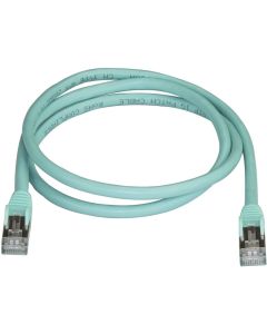 1m Aqua Cat6a Ethernet Cable - STP