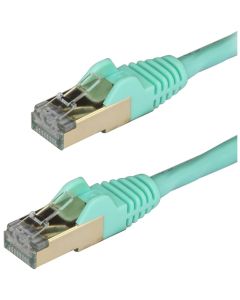 2m Aqua Cat6a Ethernet Cable - STP