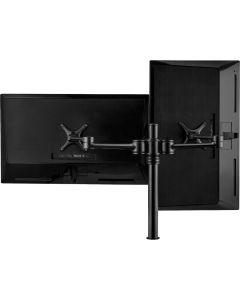 DUAL ARM DESKTOP MONITOR MOUNT-BLACK