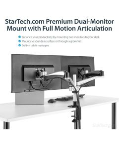Dual Monitor Mount with Full-Motion Arms