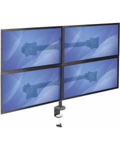 Desk Mount Quad Monitor Arm - Steel