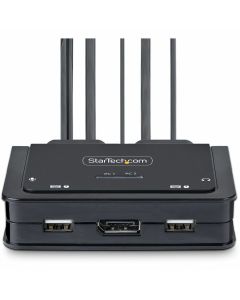 2-PORT HYBRID CABLE KVM SWITCH 4K DP