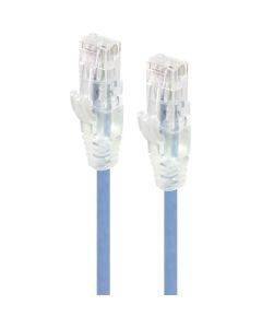 1M BLUE ULTRA SLIM CAT6 CABLE UTP 28AWG