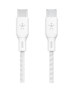 100w USB-C to USB-C Braided Cable 3M Whi