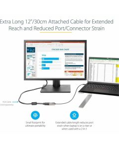 USB C to VGA Adapter 1080p - 12in Cable