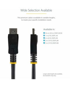 1m DisplayPort Cable with Latches M/M