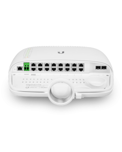Ubiquiti EdgePoint 16 Port PoE Outdoor WISP Switch - 4x 54v/24v PoE Ports, 12x 802.3af 48v PoE Ports - ESD Power Protection