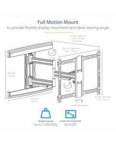 TV Wall Mount - For up to 80in Displays