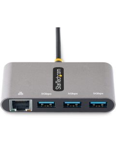 3-Port USB-C Hub with Ethernet Portable