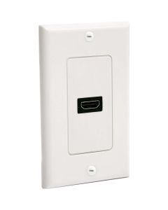 Single Outlet Female HDMI Wall Plate Wh