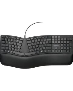 PRO FIT ERGONOMIC WIRED KEYBOARD - BLACK