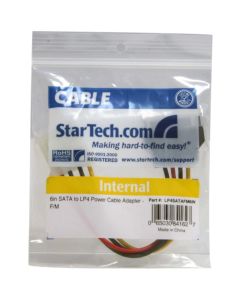 6in SATA to LP4 Power Cable Adapter F/M