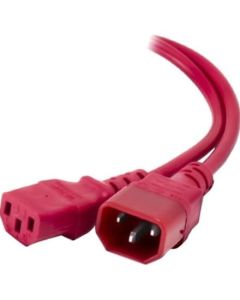 1M IEC C13 TO C14 PWR EXT CORD MTOF RED