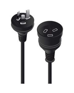 3M AUS 3PIN MAINS PWR EXT CABLE BLK MTOF