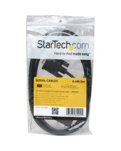 2m Straight Through Serial Cable M/F BK