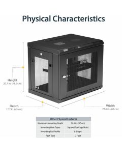 9U Wall-Mount Rack - 17 in. Deep