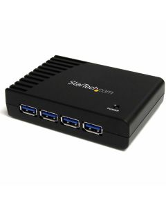 4 PORT BLACK SUPERSPEED USB 3.0 HUB