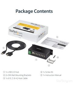 Mountable Industrial 7 Port USB Hub