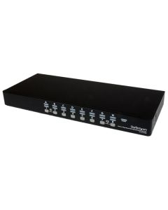 16 Port 1U Rackmount USB KVM Switch Kit