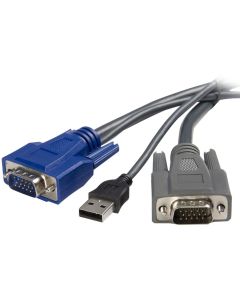 1.5m Ultra-Thin USB VGA 2-in-1 KVM Cable