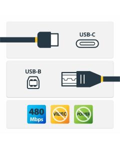 3m 10 ft USB C to USB B Cable - USB 2.0