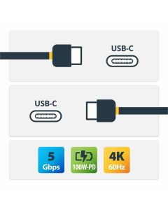 6FT USB C CABLE 5GBPS 100W 5A PD