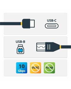 1m USB C to USB B Printer Cable USB 3.1