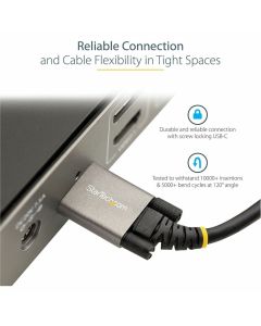 50cm Side Screw Locking USB C Cable