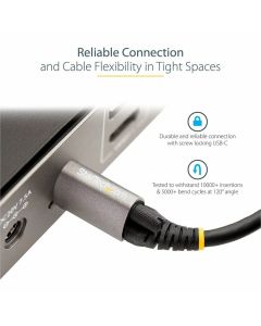 3ft Top Screw Locking USB C Cable 10Gbps