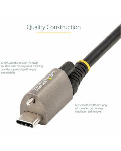 50cm Top Screw Locking USB C Cable