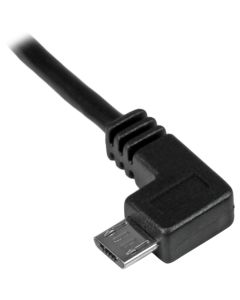 0.5m Left Angle Micro USB Cable - 24AWG