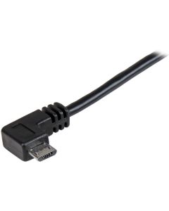 0.5m Right Angle Micro USB Cable - 24AWG