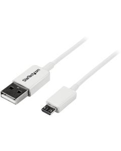 0.5m White Micro USB Cable A to Micro B