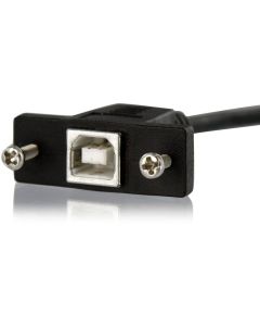 3 ft Panel Mount USB Cable B to B - F/M