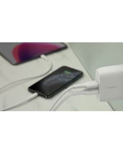 DUAL USB-A WALL CHRGR 24W + LIGHTNG CBL