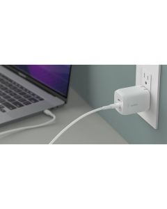 65W DUAL USB-C PD GAN WALL CHARGER
